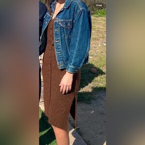 Jessica Simpson Chocolate Long Sleeve Knit Dress